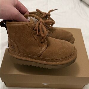 UGG Tan Kids Boots with Cream Lining